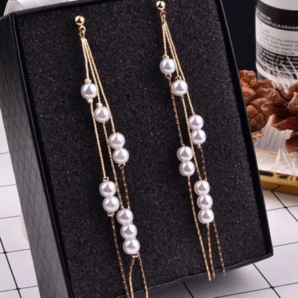 Fashion boho pearl earrings jewelry